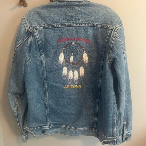 Lee Other - Vintage Lee trucker denim embroidery back dreamcatcher Apache Junction Arizona S